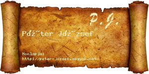 Péter József névjegykártya