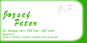 jozsef peter business card
